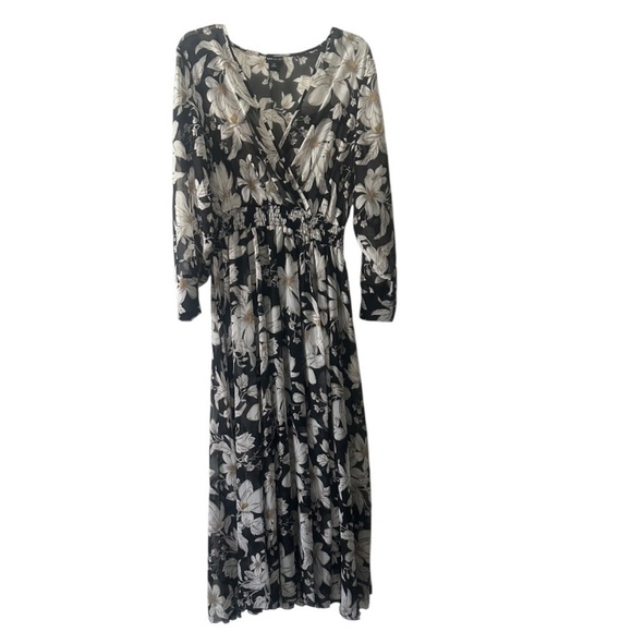 knee length dresses for ladies Kate and Lily Long Sleeve Yellow Floral Dress – RefindStyle